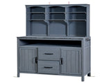 (With Assembly Video) Large Fir Wood Potting Bench, 45.3''L Multi-Functional Outdoor Patio N717P404332E