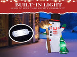 6.2FT Lighted Christmas Inflatable Decoration, Inflatable Snowman Holding Groom, Funny Blow Up Yard 19172104