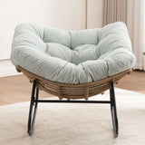 Rocking Chair, Chenille Upholstered Accent Chair, Modern Nursery Rocking Chair for Living Room, W2915P309402