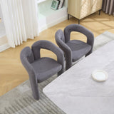 COOLMORE Contemporary Designed Velvet Fabric Upholstered Accent/Dining Chair /Barrel Side Chairs W395P224765