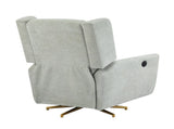 Power Recliner Chair Swivel,Boucle Upholstered 360&deg Swivel Recliner with gold 5 star base-light N771P298185L