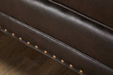 Leinster Faux Leather Upholstered Nailhead Sofa T2574P196944