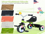 Toddler Tricycle with Rainbow LED Wheels, Foldable 3-in-1 Balance Bike with Carbon Steel Frame, 79279432