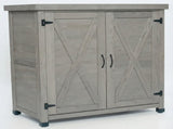 Potting Bench with Storage Cabinet and Metal Table Top for Outdoor Patio,Outdoor Work Station Table 23479910
