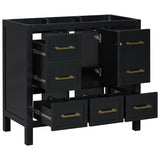 36'' Bathroom Vanityout Sink, Solid Wood Frame Bathroom Storage Cabinet, Freestanding Vanity N710P256102B