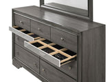 Matrix Traditional 7 Drawer Dresser made with Wood in Gray 808857668714