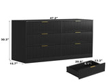 Modern 6-Drawer Dresser, Chest of Drawers for Bedroom, Living Room, Hallway, and Entryway - Large W409P307525