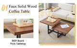 Perfectly Integrating Modern and Scandinavian Styles-Dark Walnut Double-Deck Coffee Table, W3226P279012