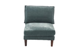 ZUN Beautiful Mineral Color Armless Chair Morgan Fabric 1pc Chair Soft Cushion Wood Legs Living Room B011P278579