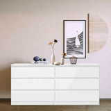 6 Drawer Double Dresser for Bedroom Living Room Hallway,white 29398400