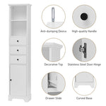 ZUN White Tall Bathroom Cabinet, Storage Cabinet with 3 Drawers and Adjustable Shelf, MDF Board with 72922139