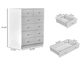 White particleboard with a textured melamine finish, 66*40*111cm, 42 drawer cabinet, matte gold 30910950