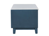 TREXM Boho Rattan Entryway Bench with Storage, Cushioned Shoe Bench with Double Doors, Wooden Shoe N715P308012M