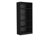 Vinton 4-Tier Bookcase with Modern Storage for Books and Decor, Black B097P167419