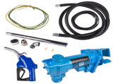 High Flow DC Fuel Pump 12 Volt with Automatic Nozzle for Gasoline Kerosene-Blue 66100519