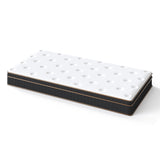 12 Inch Twin Mattress, Spring Mattress with Black-Gold Trim & White Surface, Medium Firm Support for 45429928