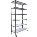 ZUN 6 Tier 6000lbs Capacity NSF Metal Shelf Wire Shelving Unit, Heavy Duty Adjustable Storage Rack with W465142118