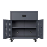 Metal garage storage cabinet lockable door and adjustable shelves, rolling tool storage cabinet W396P305781