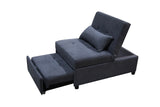 Folding Ottoman Sofa Bed Dark Gray W2297P216458