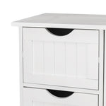 ZUN Single Door Bathroom Storage Cabinet with 4 Drawers White 80099521