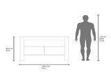 Ruso Kitchen Island, 3 Spacious open Shelves, Modern Design, Black Wengue / Natural Oak B097P474318
