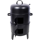 Charcoal Smoker Grill Wood Smoker Grills Outdoor Cooking 16 Inch Vertical Smoker Portable BBQ Grill W465P216802