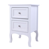 Country Style Two-Tier Night Table Large Size White 29520852