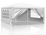 3 x 3m Four Sides Portable Home Use Waterproof Tent with Spiral Tubes White 70629289