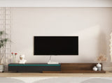 Modern TV Stand LED Lights , Entertainment Center Wooden TV Stand, TV Stand Desk Media Cabinet W1321P400994