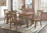 Casual Brown Finish Side Chairs Set of 2 Pine Veneer Transitional Double-X Back Design Dining Room B01143556