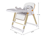 Convertible Baby High Chair to Rocker with 5-Point Harness, Foldable Infant Feeding Chair with W2699P371974