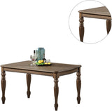 Transitional Style 1pc Dining Table Ash Oak Rectangle Table Unique Design Legs Kitchen Dining Room B011P222857