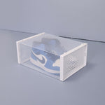 ZUN Set of 12 Stackable Clear Plastic Transparent Shoe Storage Box in Home W2181P164297