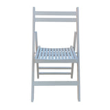 Furniture Slatted Wood Folding Special Event Chair - White, Set of 4, FOLDING CHAIR, FOLDABLE STYLE 13376921