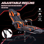 ZUN Gaming Computer Chair with Wheels, Adjustable Height Pu Leather Gamer Chair Office Desk 00283337