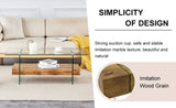 40.3-inch sturdy double-layer coffee table - tempered glass tabletop and table legs, with a W1512P317685