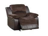 Motion Recliner Chair 1pc Glider Rocker Recliner Living Furniture Chocolate Padded Suede Living B011P205232