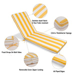 ZUN 2PCS Set Outdoor Lounge Chair Cushion Replacement Patio Funiture Seat Cushion Chaise Lounge Cushion 05285580