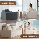 (Video) Sofa in a box Foam Sofa Couch with Pillow, Bean Bag Chairs for Adults Stuffed High-Density W2733P183922