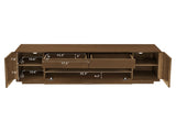 59" Mid Century Modern TV Stand for TVs up to 65", Walnut Entertainment Center with Open Storage & W1801P457802