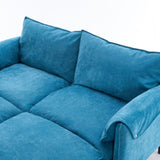 Convertible Combination Sofa Sofa U-Shaped Sofa with Footstools with Storage, Gray Sofa for Living W2012P253357