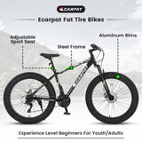 ZUN S26109 26 Inch Fat Tire Bike Adult/Youth Full Shimano 21 Speed Mountain Bike, Dual Disc Brake, W1856121708