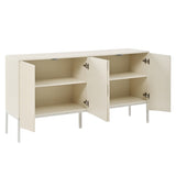 U_Style Elegant Sideboard Featuring Curved Bottom Doors with Arched Groove Design in a Stylish N711P192404K