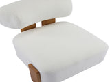 27.25" Modern Boucle Lounge Chair with Solid Wood Frame and Rolled Backrest, Soft and Durable Boucle N767P354792W