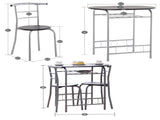 PVC Breakfast Table Black 41781269
