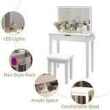 ZUN Vanity Desk Set With Mirror For Makeup, Makeup Table With 1 Drawer Storage Cosmetics, Vanity W760P206124