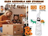 12ft Inflatable Halloween Decor with Flashing Bats & Ghosts, 4 LED Lights 82 String Lights, 46857457