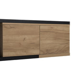 ZUN 47.2''-57''W Coffee Table with 2 Storage Drawers, Dual-tone Wood Center Table with 58937156