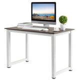 110cm Decent High Strength Wooden Computer Desk Gray 37157969