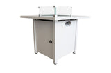 30 Inch White Steel Propane/natural Gas Firepit Table B120142358